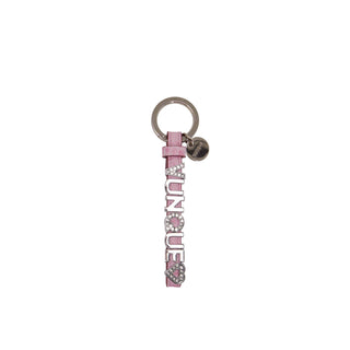 Initial Leather Charm Love Pink