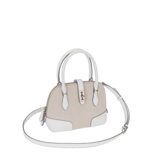 Festone Round Tote S White